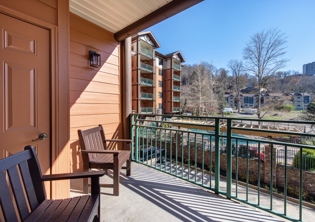 Step onto your private balcony and enjoy morning coffee while taking in the peaceful neighborhood views.