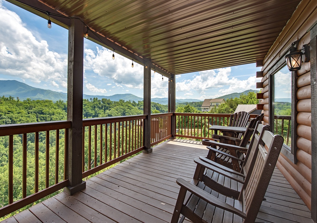Settle into your own rocking chair and let the sweeping mountain views wash over you—here, every morning coffee and sunset become a cherished memory.