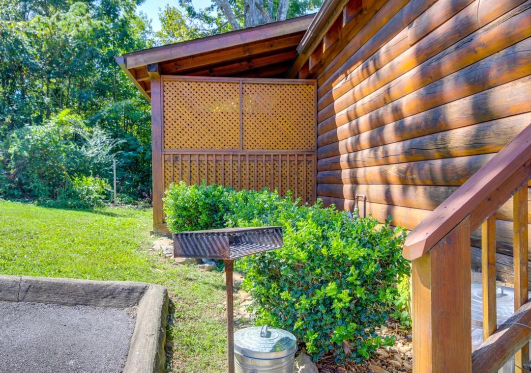 Fire up the grill for your perfect outdoor BBQ experience, surrounded by lush greenery and peaceful garden vibes.