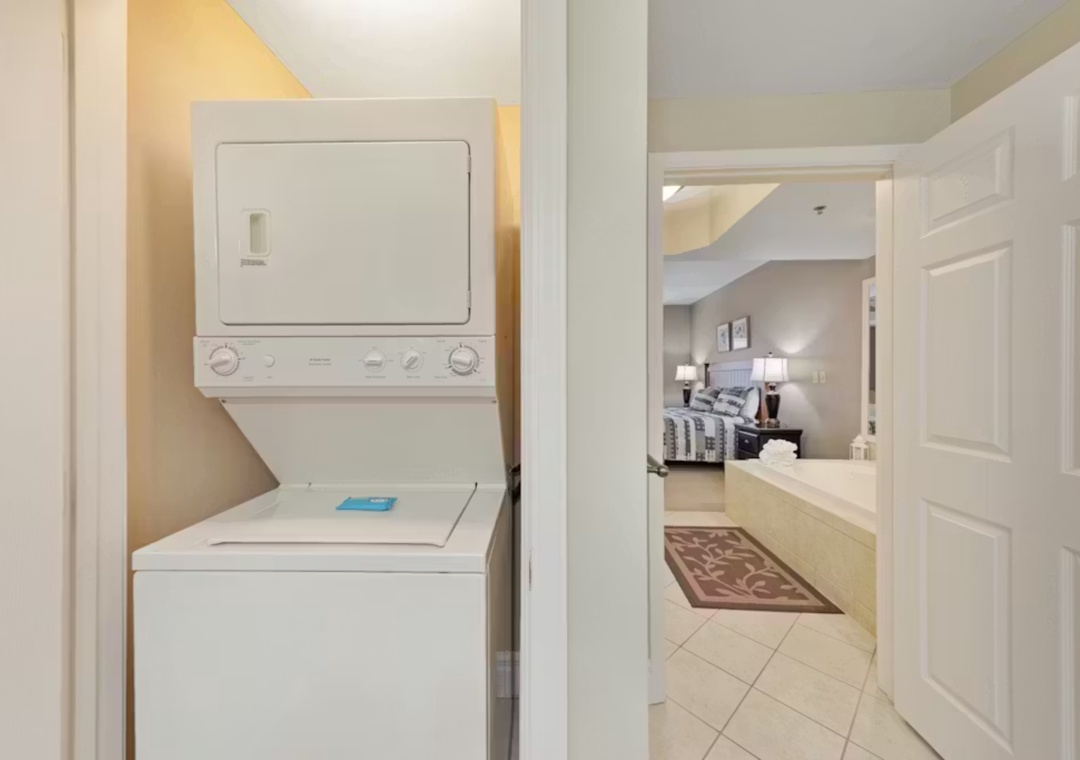 Your in-suite washer and dryer make packing light a breeze, giving you fresh clothes throughout your stay.