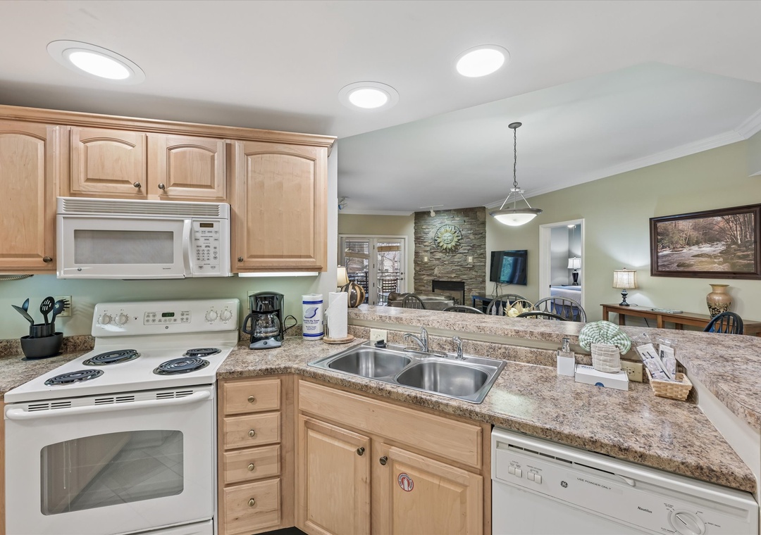 Your fully equipped kitchen makes home-cooked meals a joy with granite counters, modern appliances, and an open layout perfect for gathering.