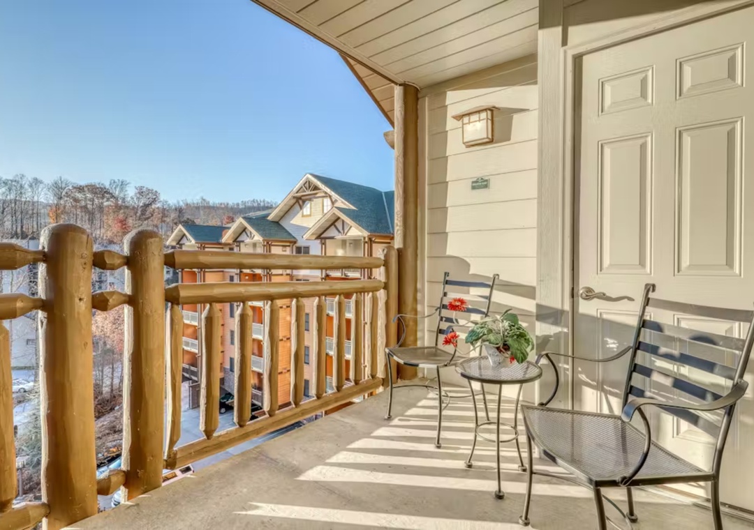Step onto your private balcony and soak in mountain views while enjoying morning coffee at your intimate bistro table.