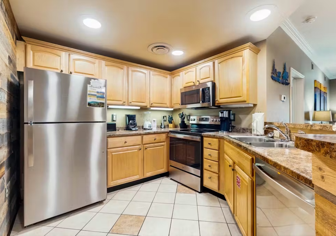 Your spacious kitchen awaits with granite countertops, stainless steel appliances, and all the tools you need to create memorable meals together.