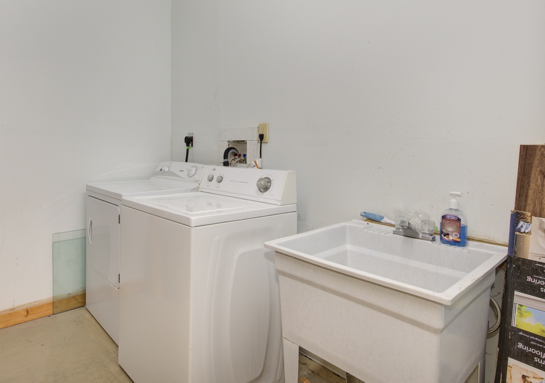 Your own private laundry room means you can pack light and keep your clothes fresh throughout your stay.