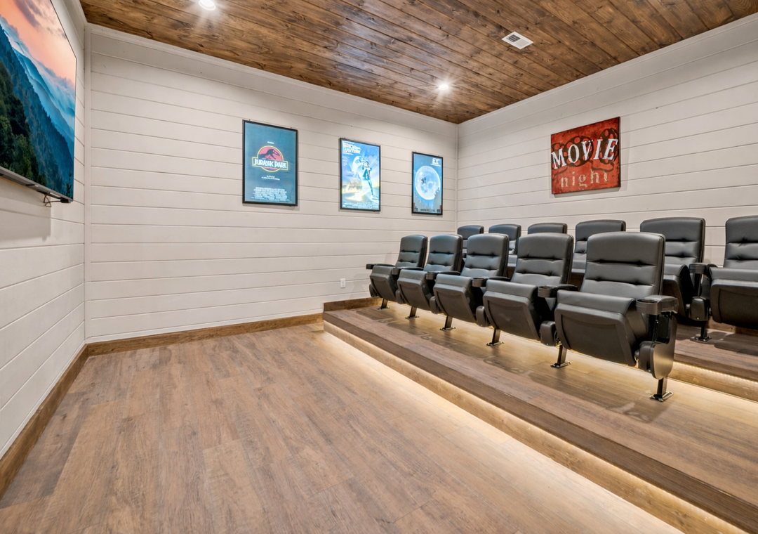 Theater room with plenty of seating!