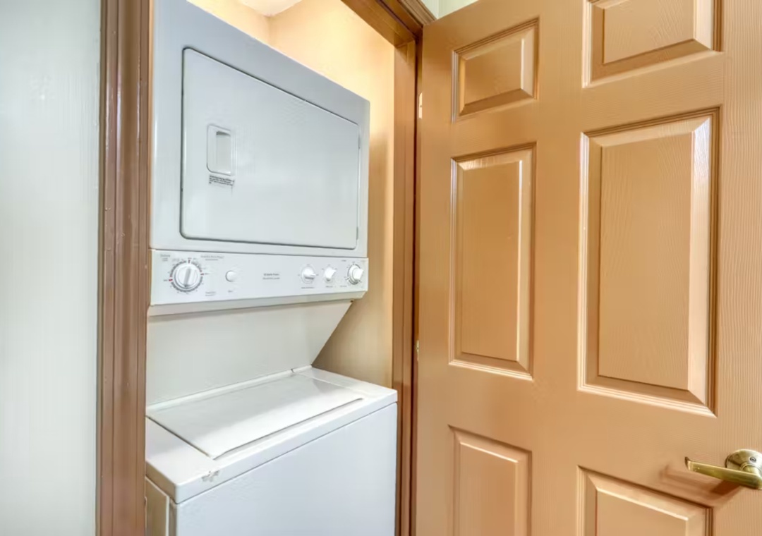 Your in-unit washer and dryer make extended stays effortless—fresh clothes whenever you need them.