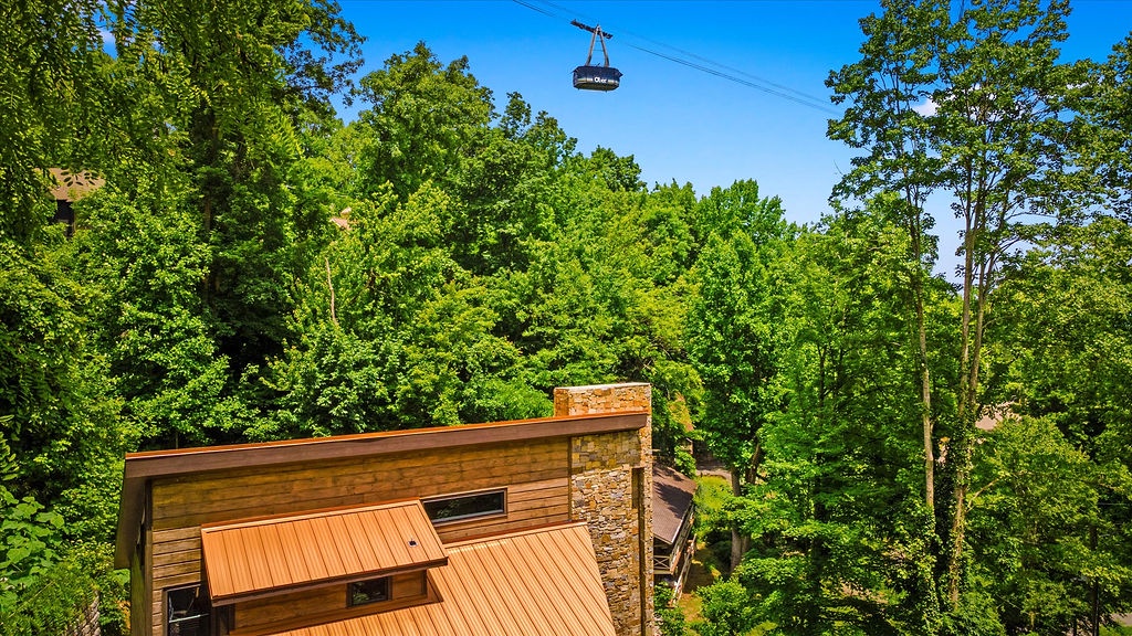 Perched among vibrant trees with mountain views and Ober Gatlinburg gondola access nearby, offering seasonal charm and easy connections to local attractions.