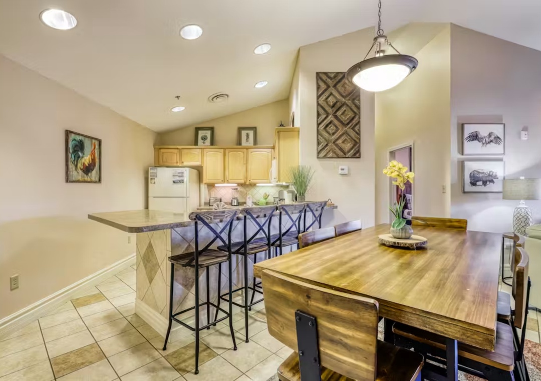 Your open kitchen and dining area creates the perfect gathering space for memorable meals together.