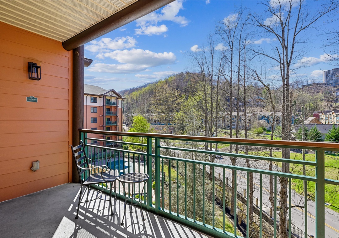Step onto your private balcony and soak in the mountain views while sipping morning coffee in the fresh spring air.