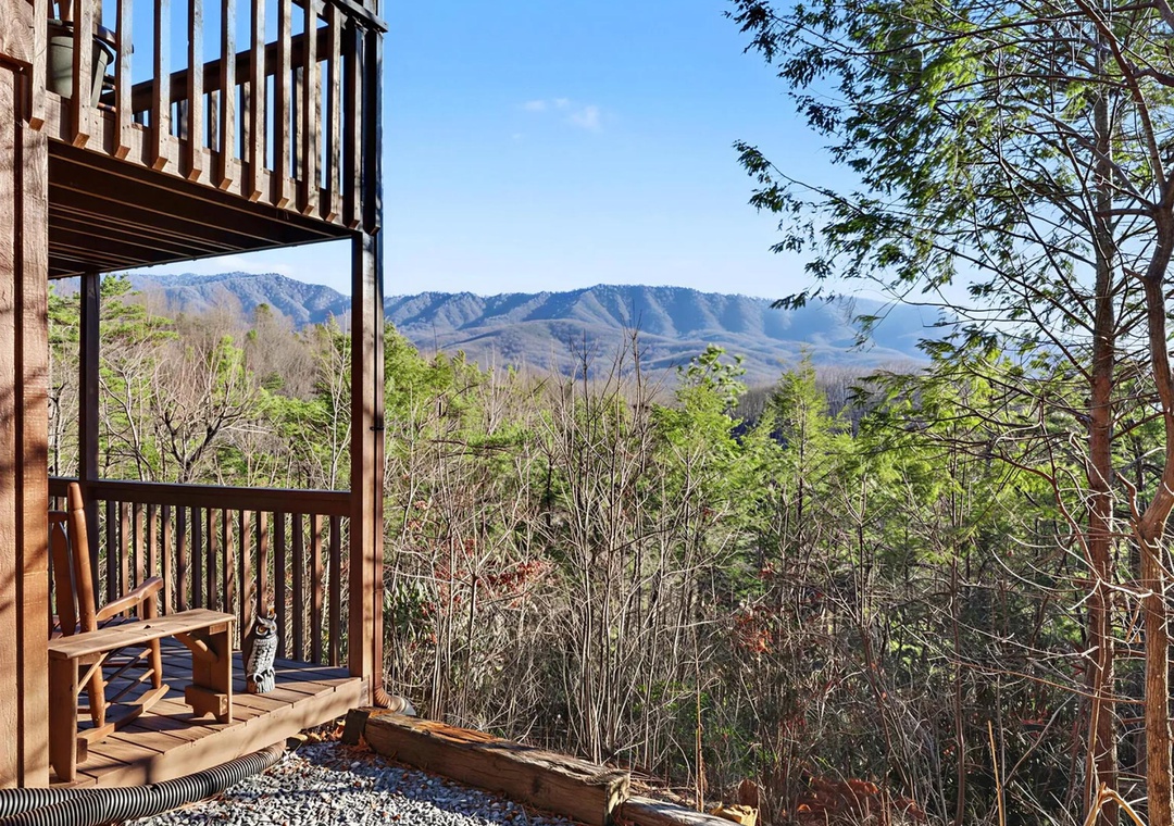 Breathtaking mountain views frame this private balcony retreat, where you'll unwind surrounded by forests and peaks. Perfect for your morning coffee or evening relaxation in nature's embrace.
