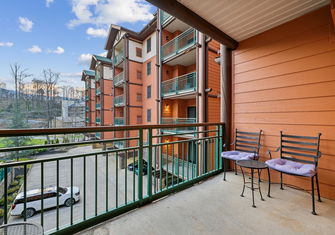 Step onto your private balcony and breathe in the fresh mountain air while enjoying coffee with peaceful views.