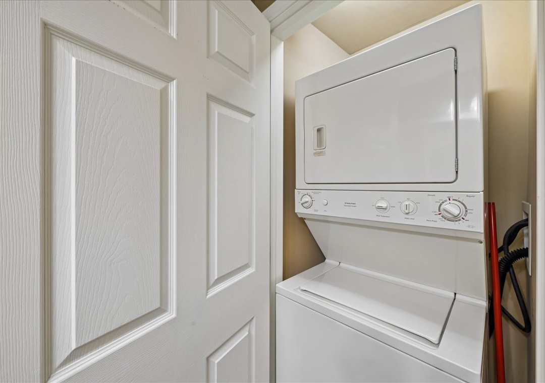 Your private in-unit laundry makes extended stays effortless with convenient washing and drying right at your fingertips.