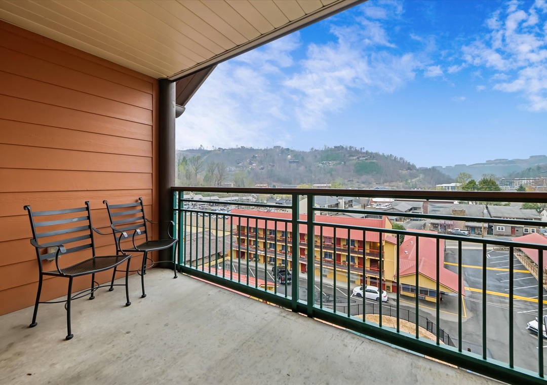 Step onto your private balcony and soak in stunning mountain views while sipping morning coffee in comfortable seating.