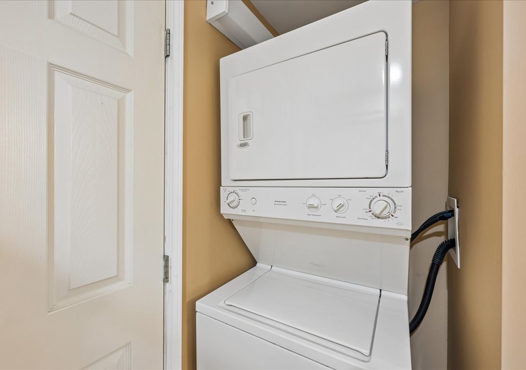 Your in-unit washer and dryer combo makes packing light a breeze—fresh clothes whenever you need them during your stay.