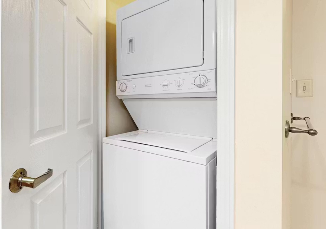Your in-unit washer and dryer combo makes packing light effortless, keeping your clothes fresh throughout your stay.