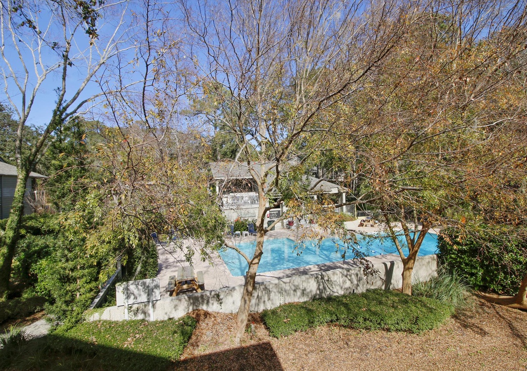 Pool View from Private Balcony