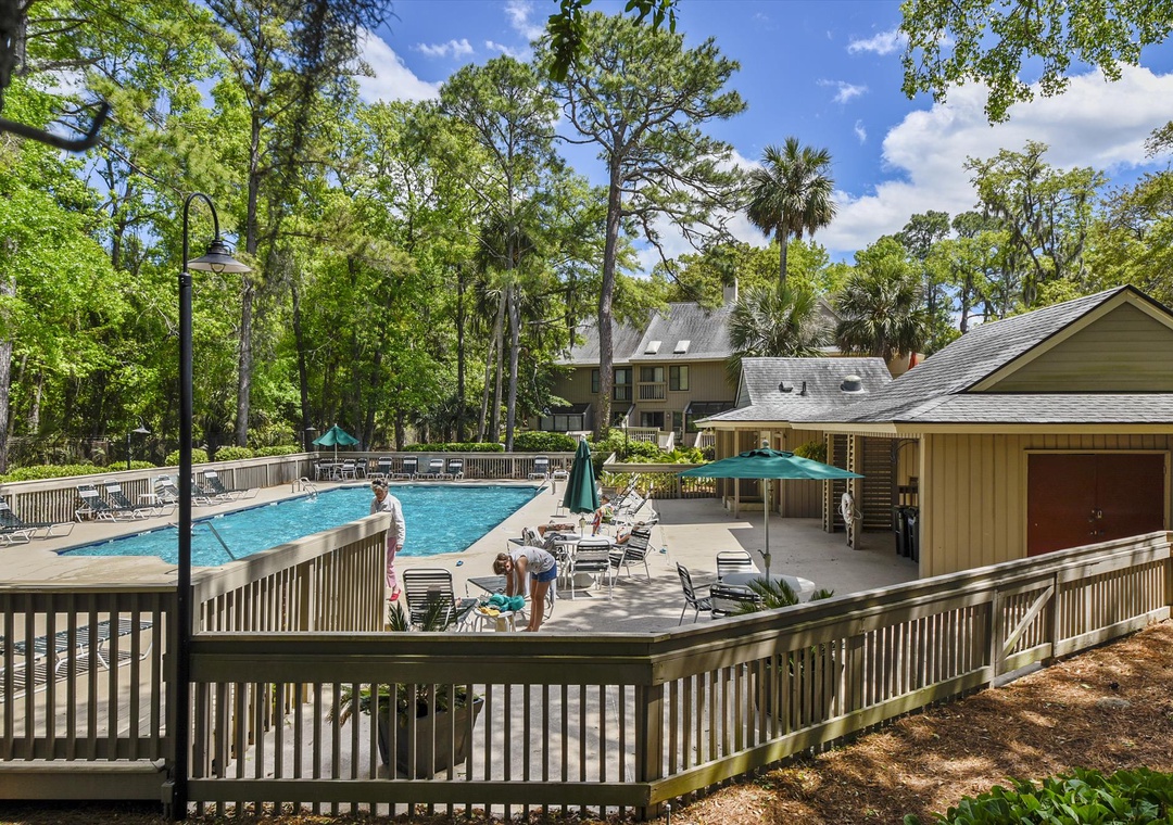 Pool View from Private Deck
