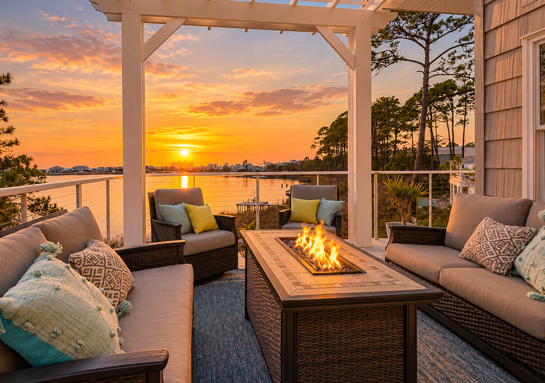 The Oyster Pearl Balcony at Sunset