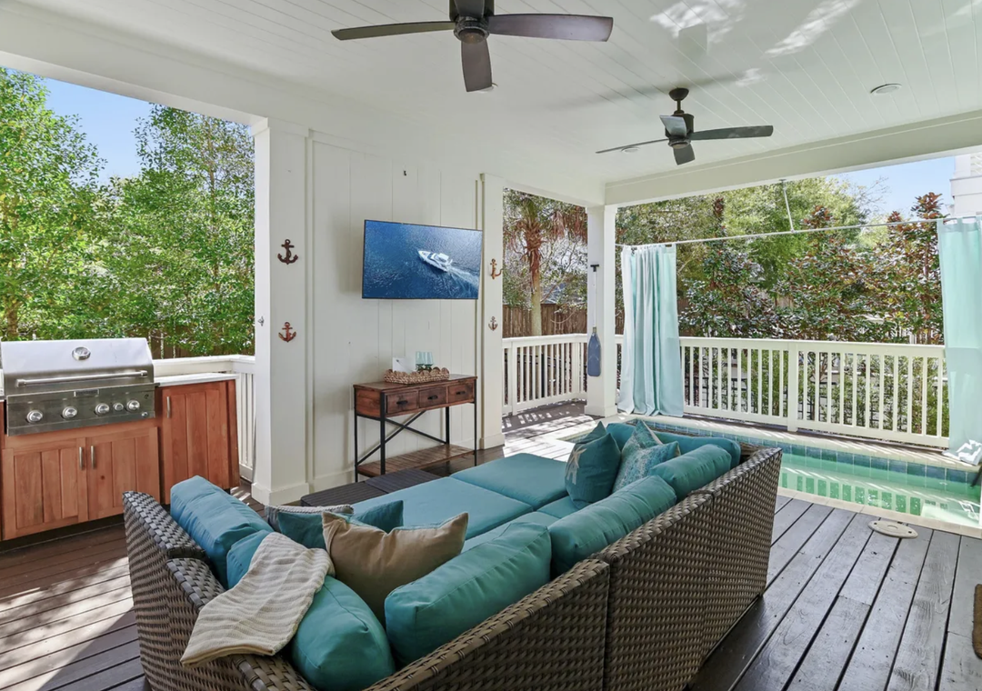 Easy relaxation under your covered patio. Great for game days!