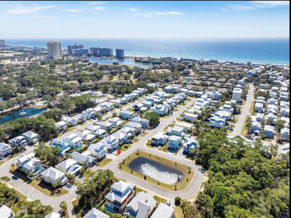 An aerial view of Costal Current and the beautiful coast.