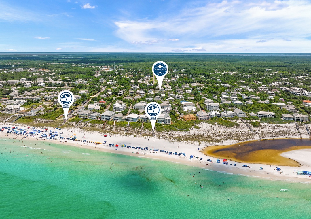 So close to the beach and all of the fun on 30A!