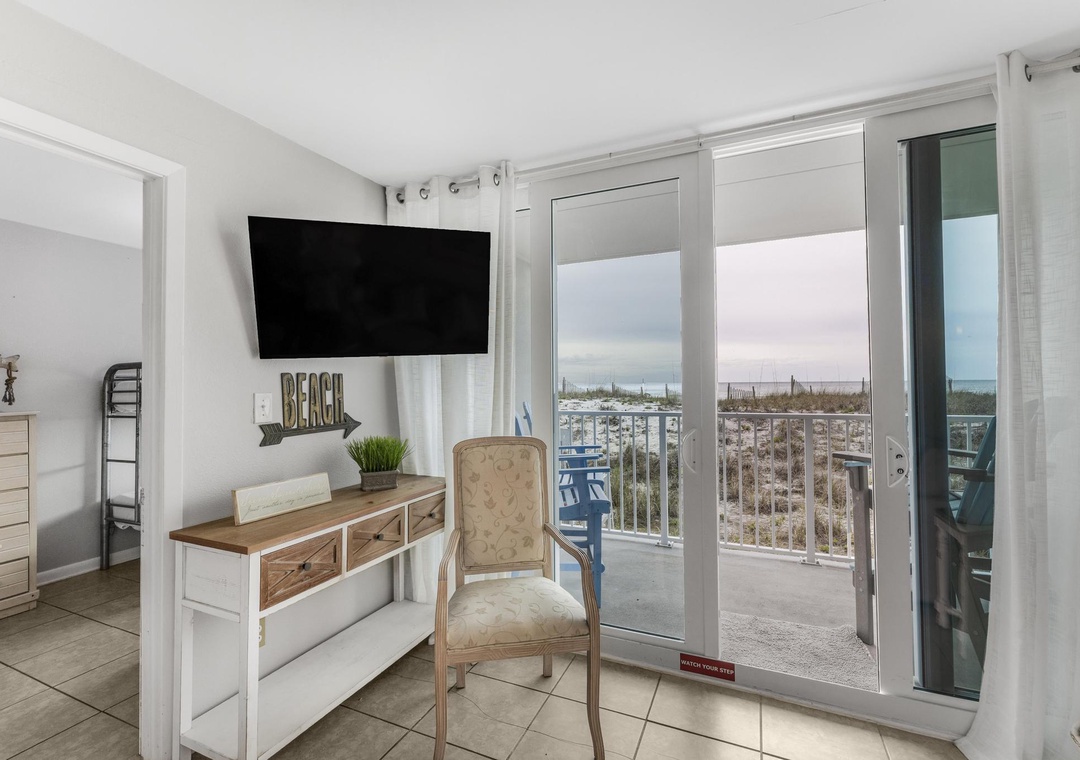Living room with balcony access