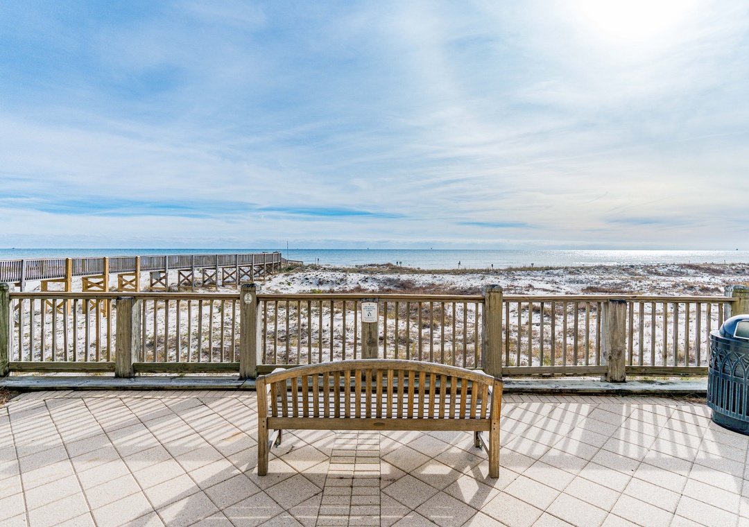 Community beach view seating