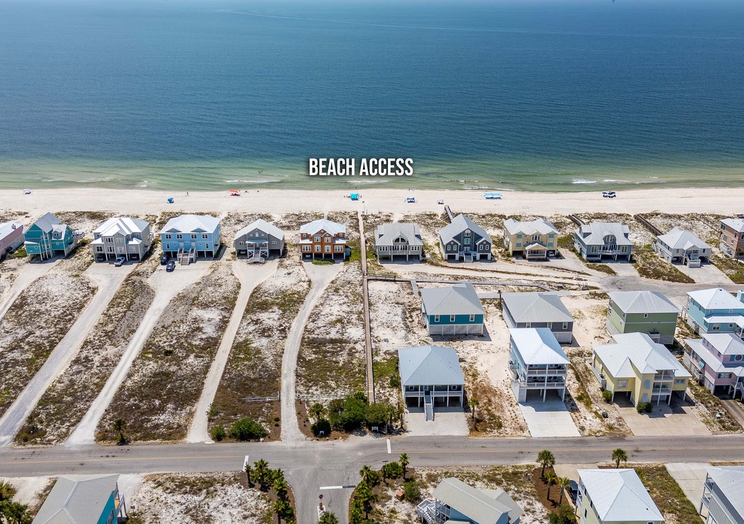 Private community beach access nearby
