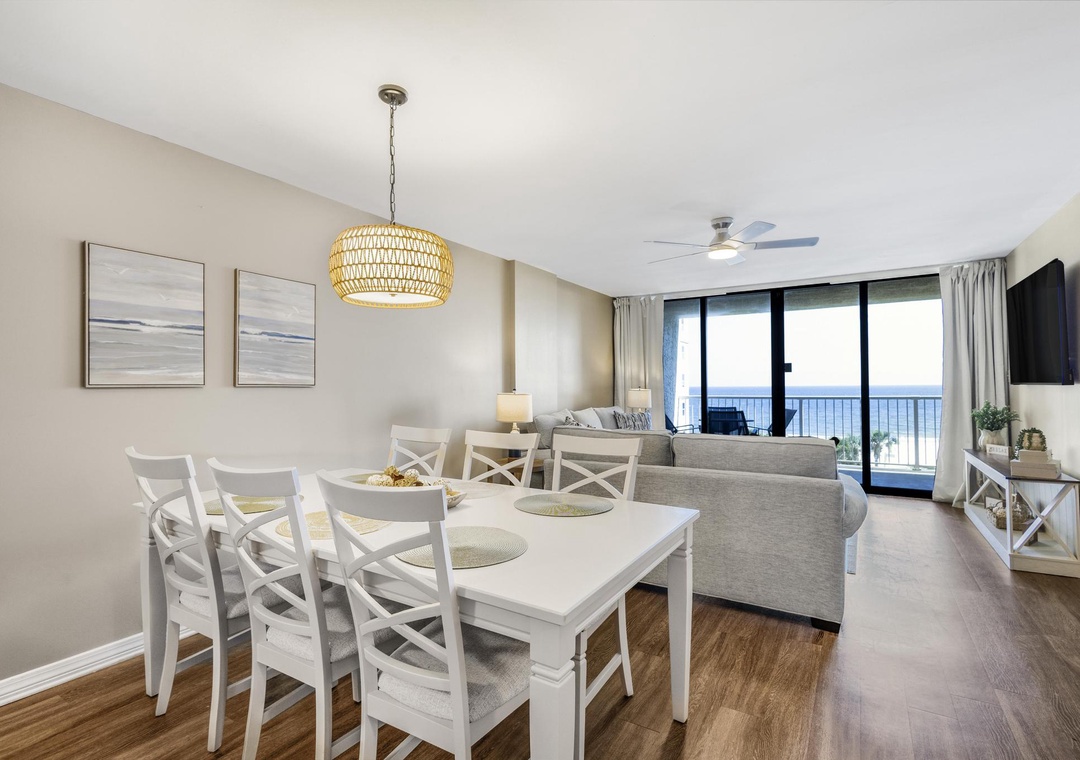 Dining and living space