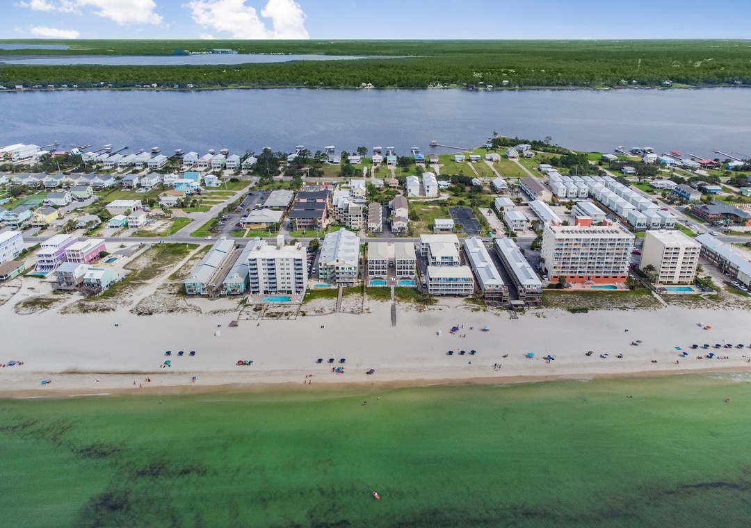 Aerial view of Sea and Sun
