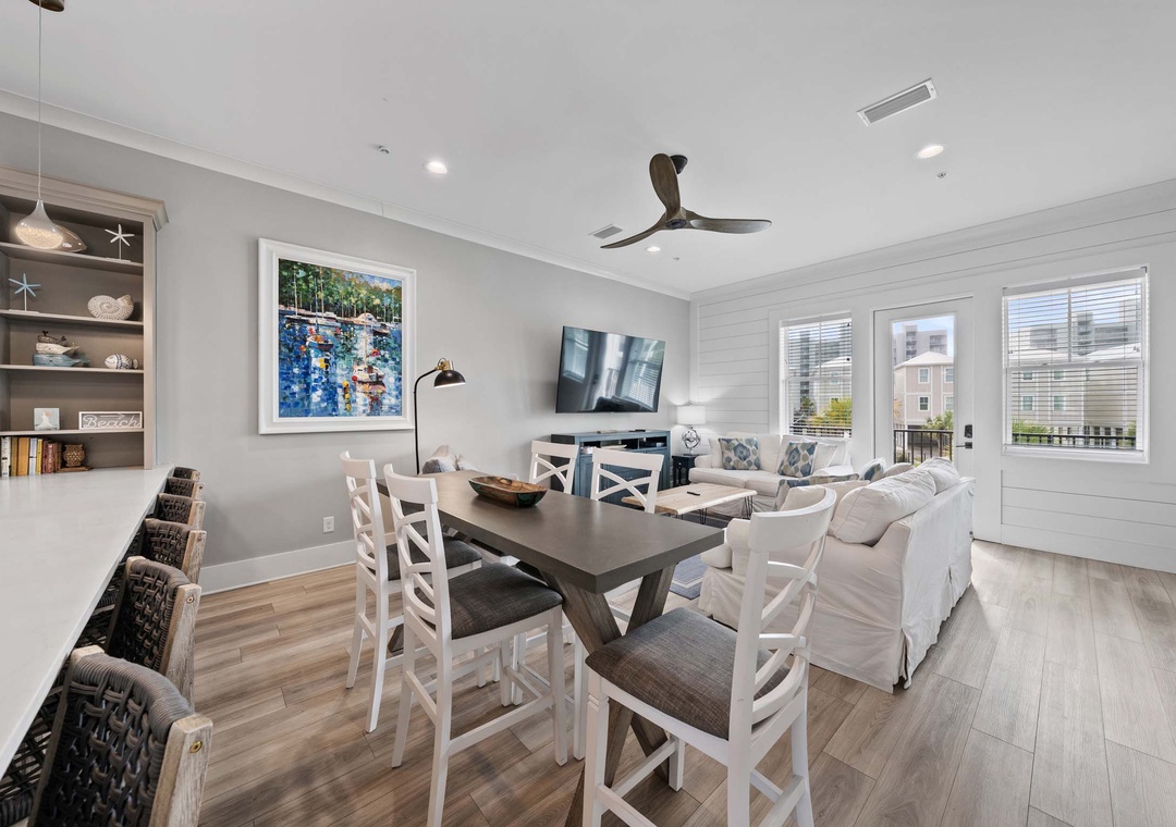 Dining and living space