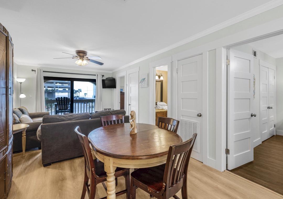 Dining and living space