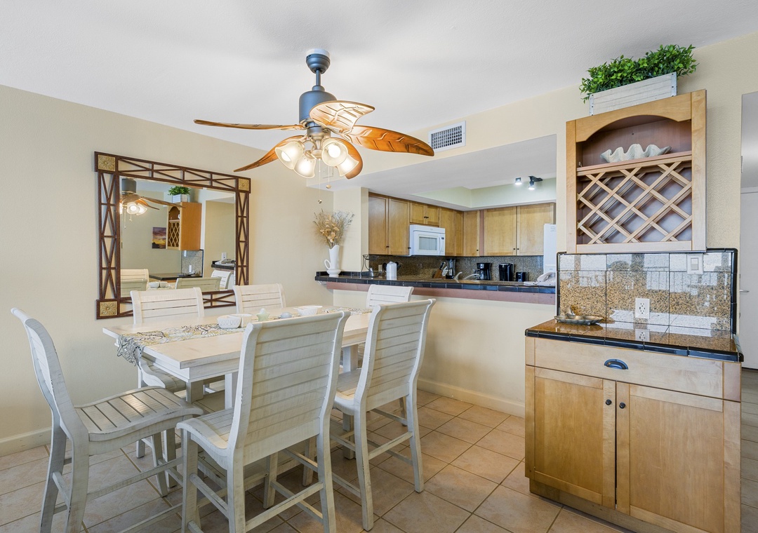 Dining and kitchen area