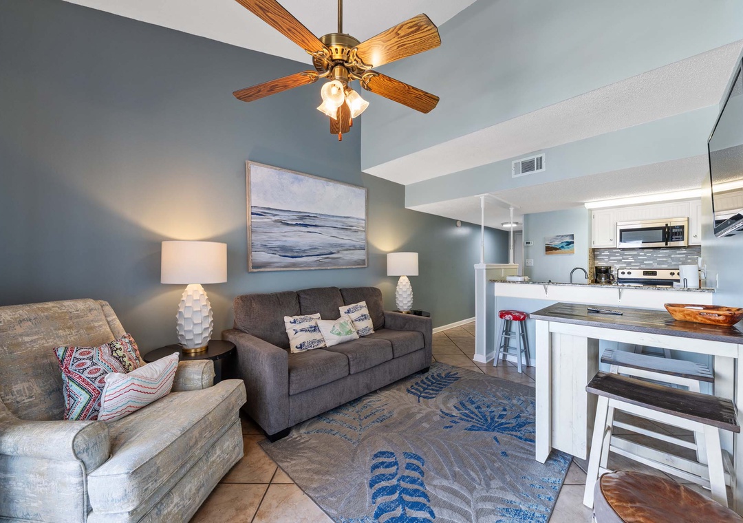 Living room with sleeper sofa