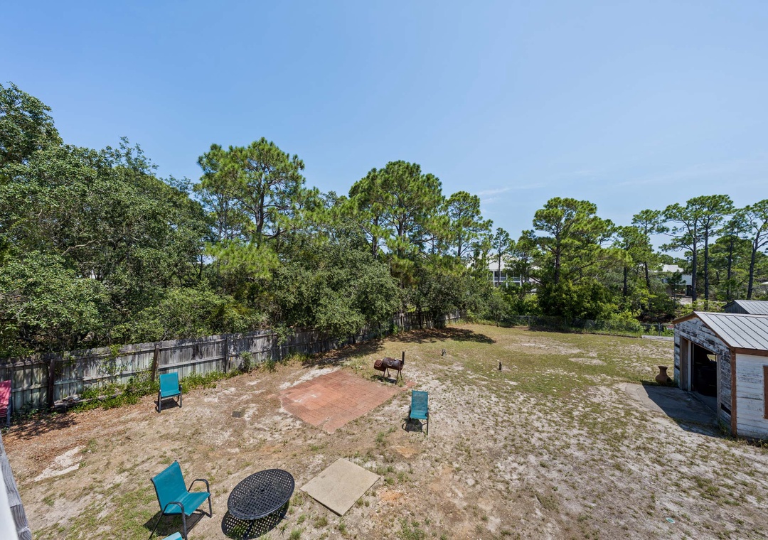 Large fenced-in yard
