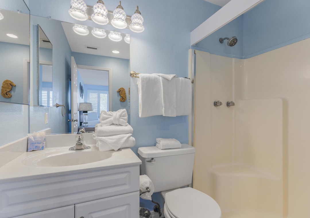 Primary bathroom with walk-in shower