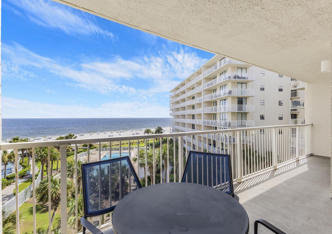 Private balcony with Gulf views