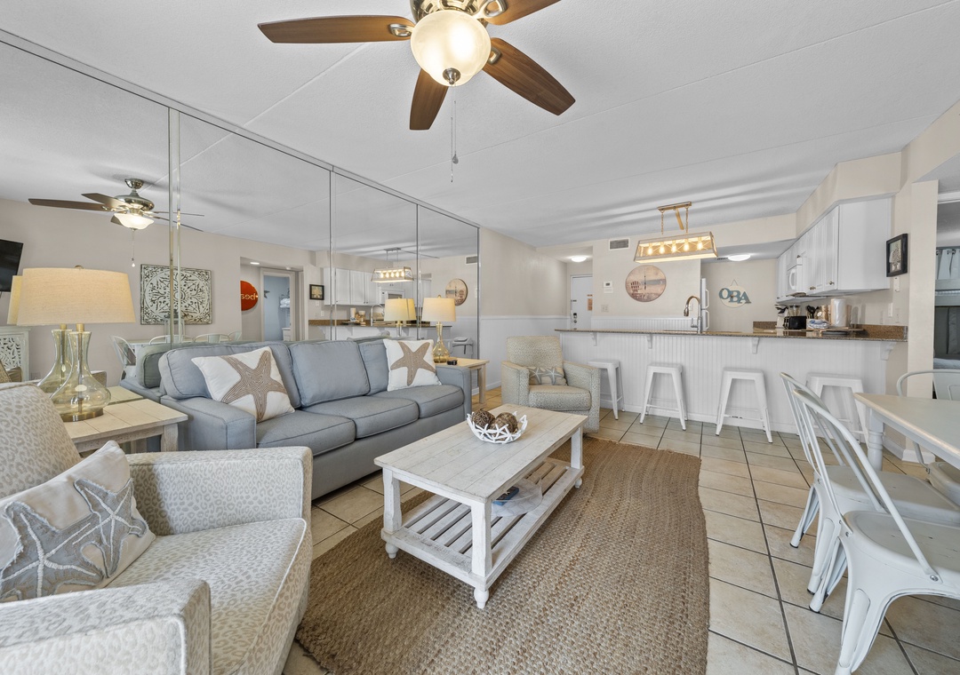 Comfortable living room seating