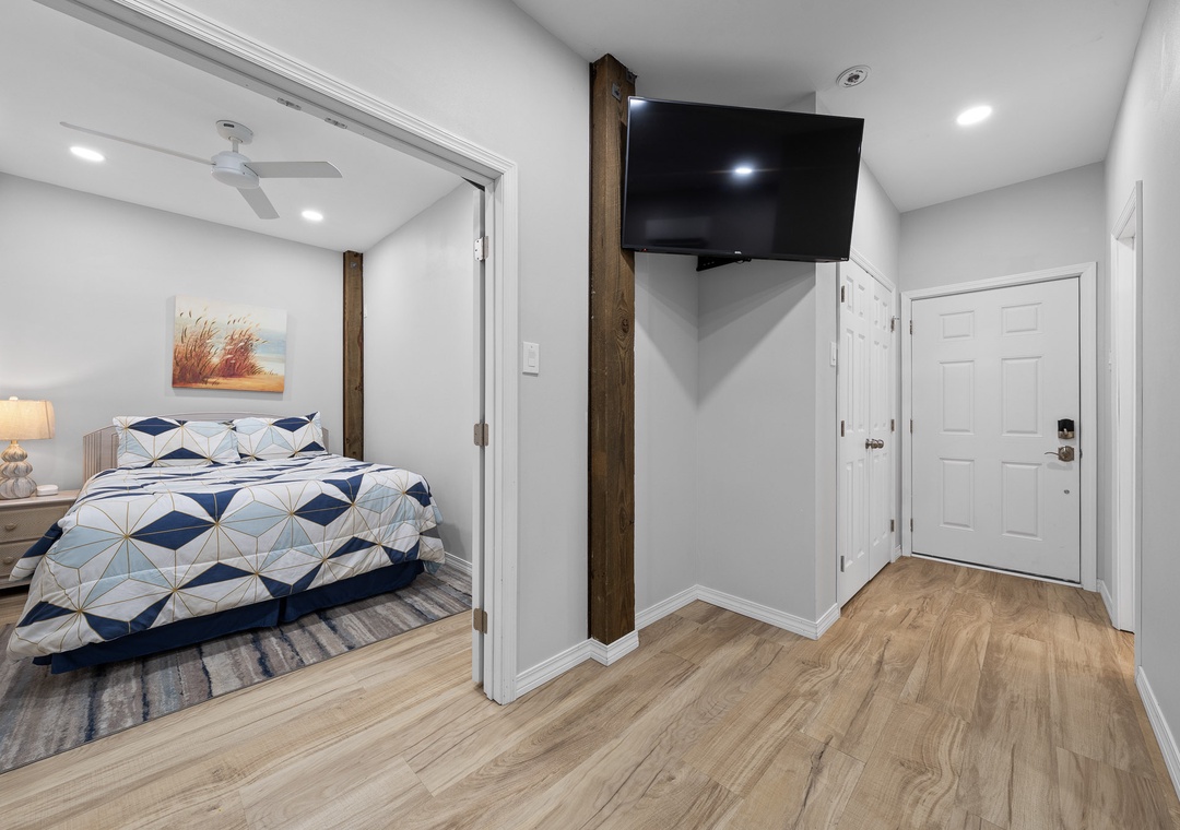 Ground floor suite entry and bedroom