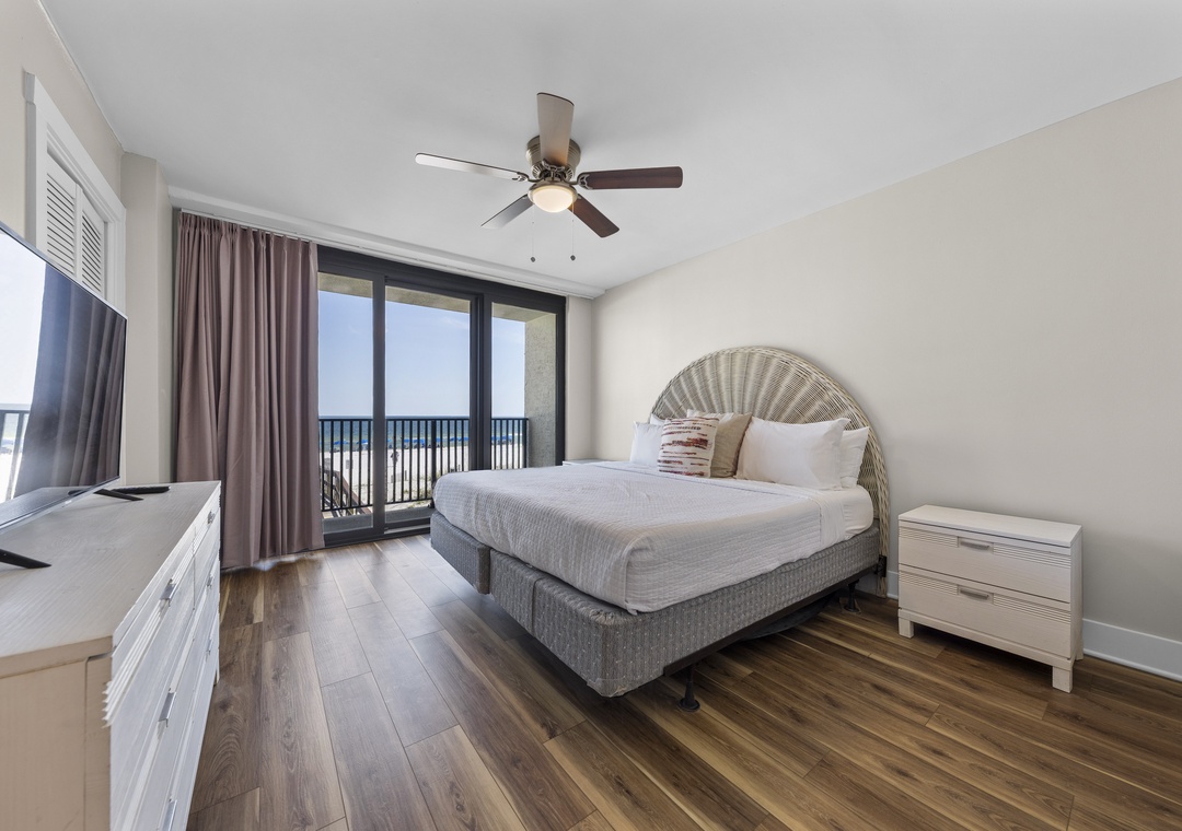 Primary bedroom with king bed