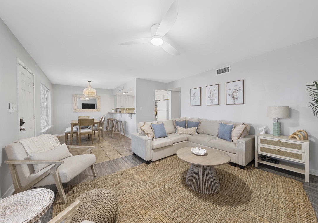 Comfortable living room seating