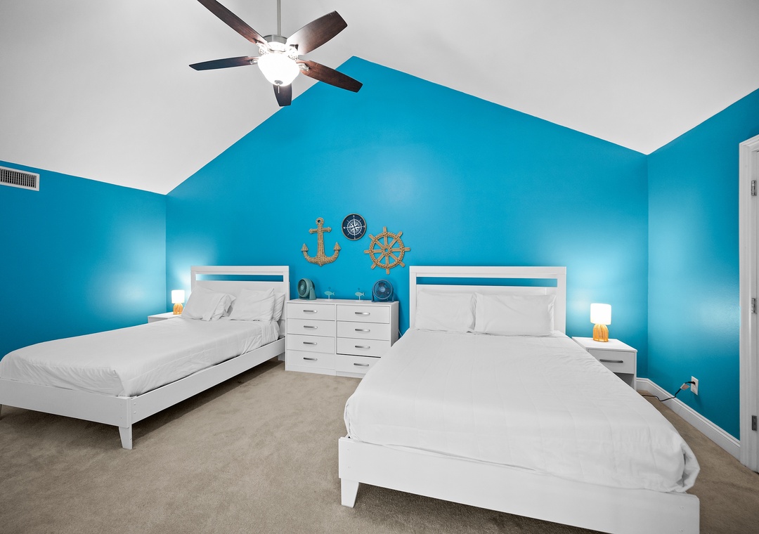 Loft area with two queens