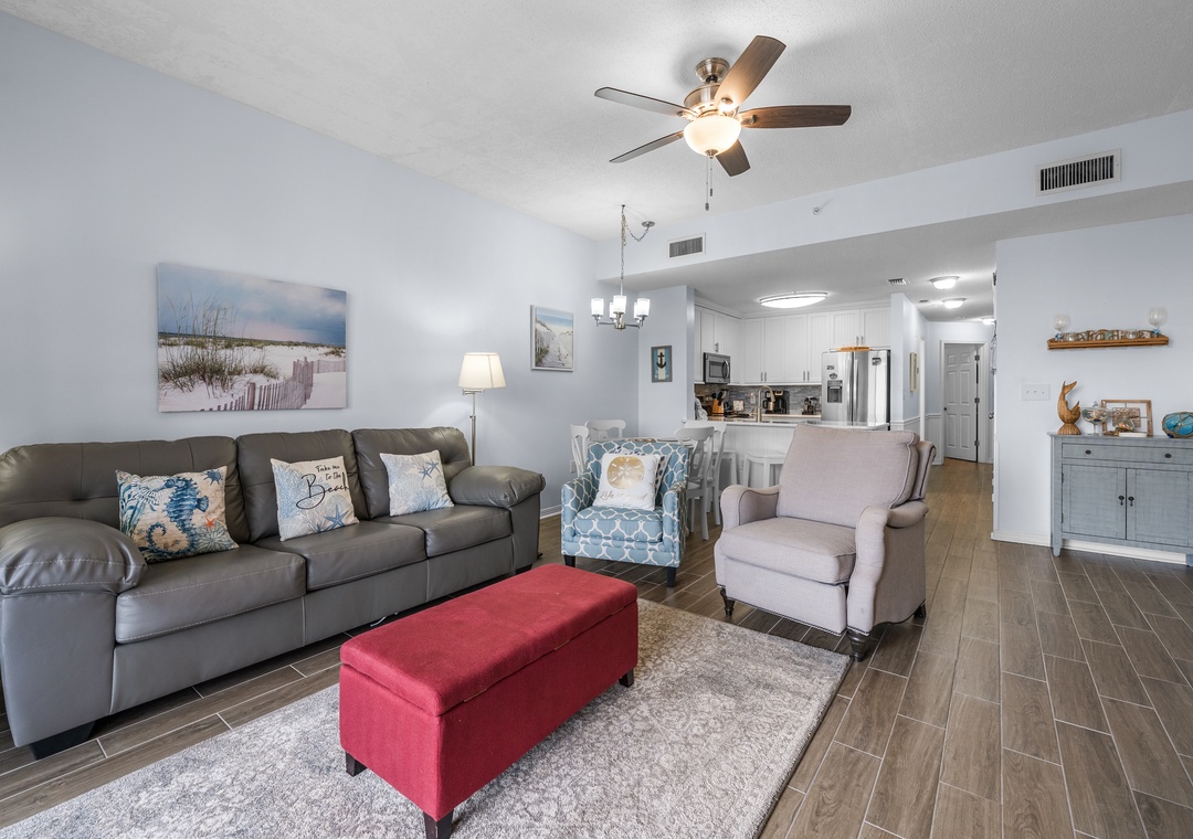 Comfortable living room seating