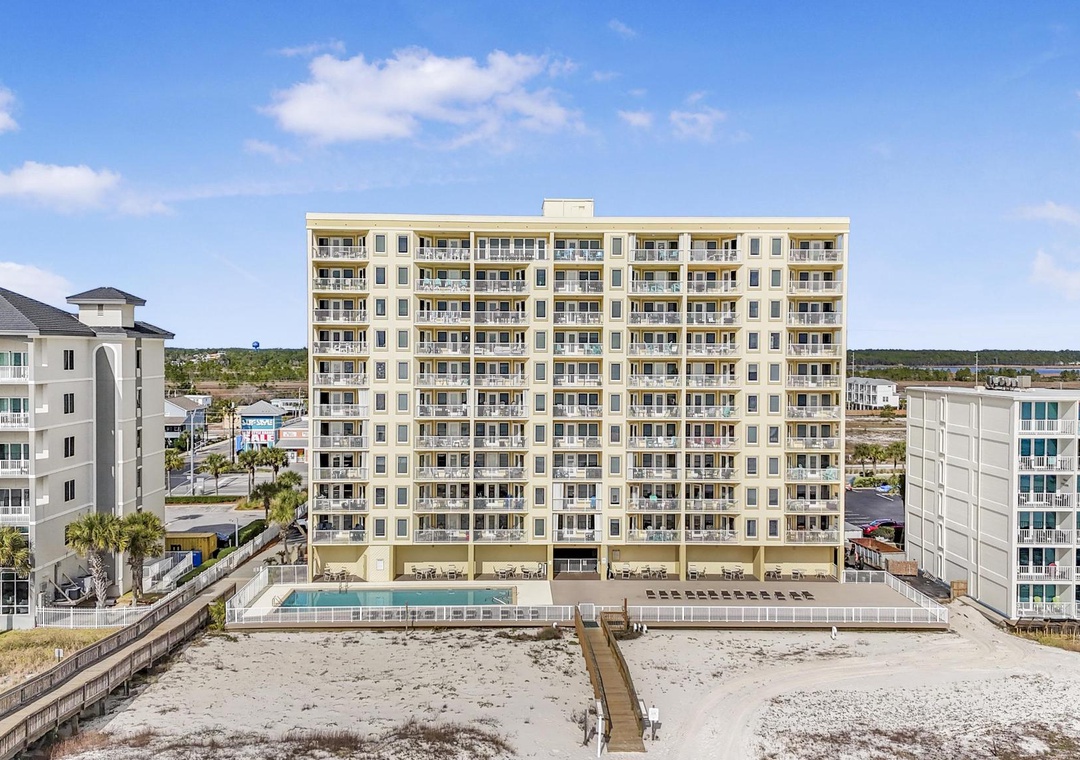View from the beach of Boardwalk