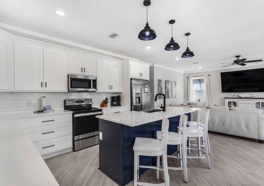 Kitchen island seating for four