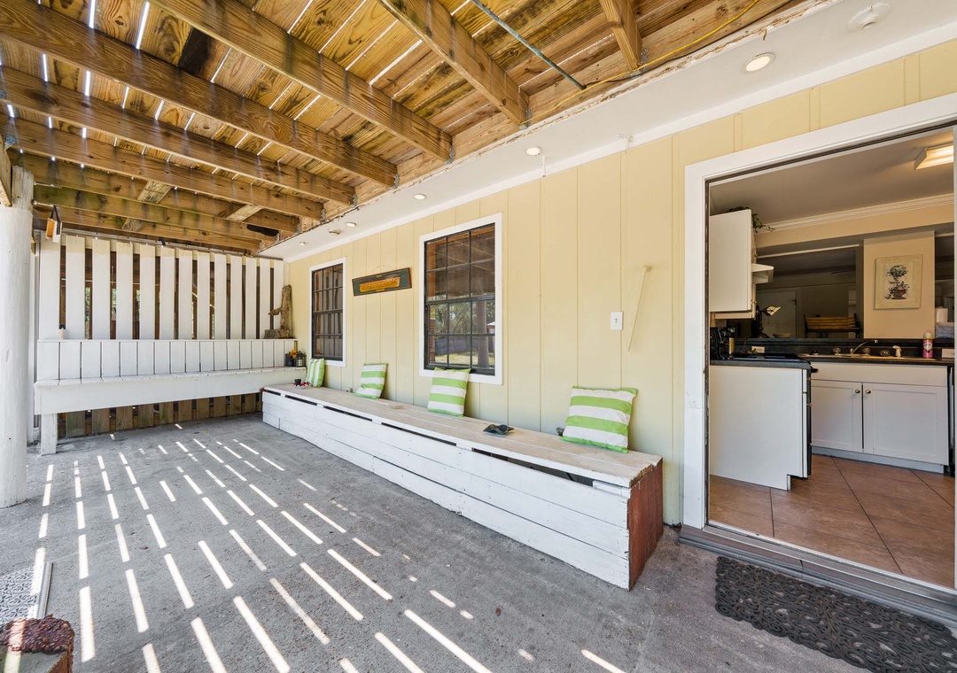 First floor covered porch