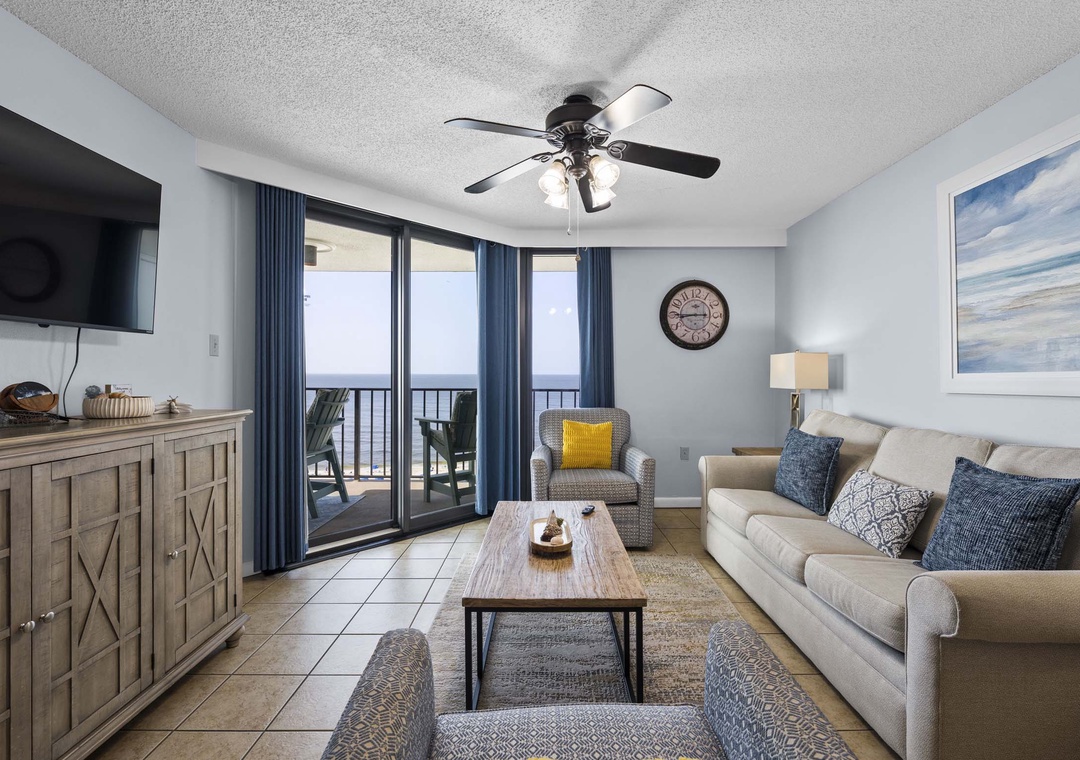 Living room with balcony access