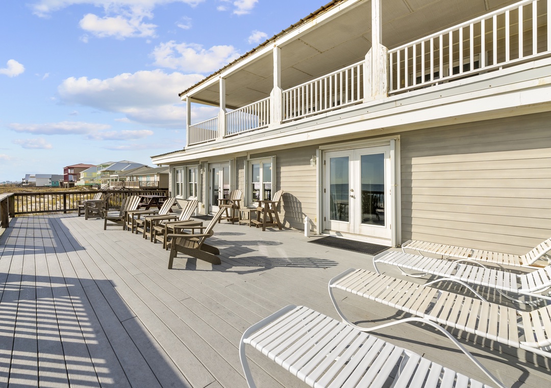 Plenty of seating on the deck