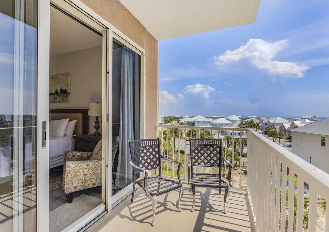 Balcony off of the primary suite