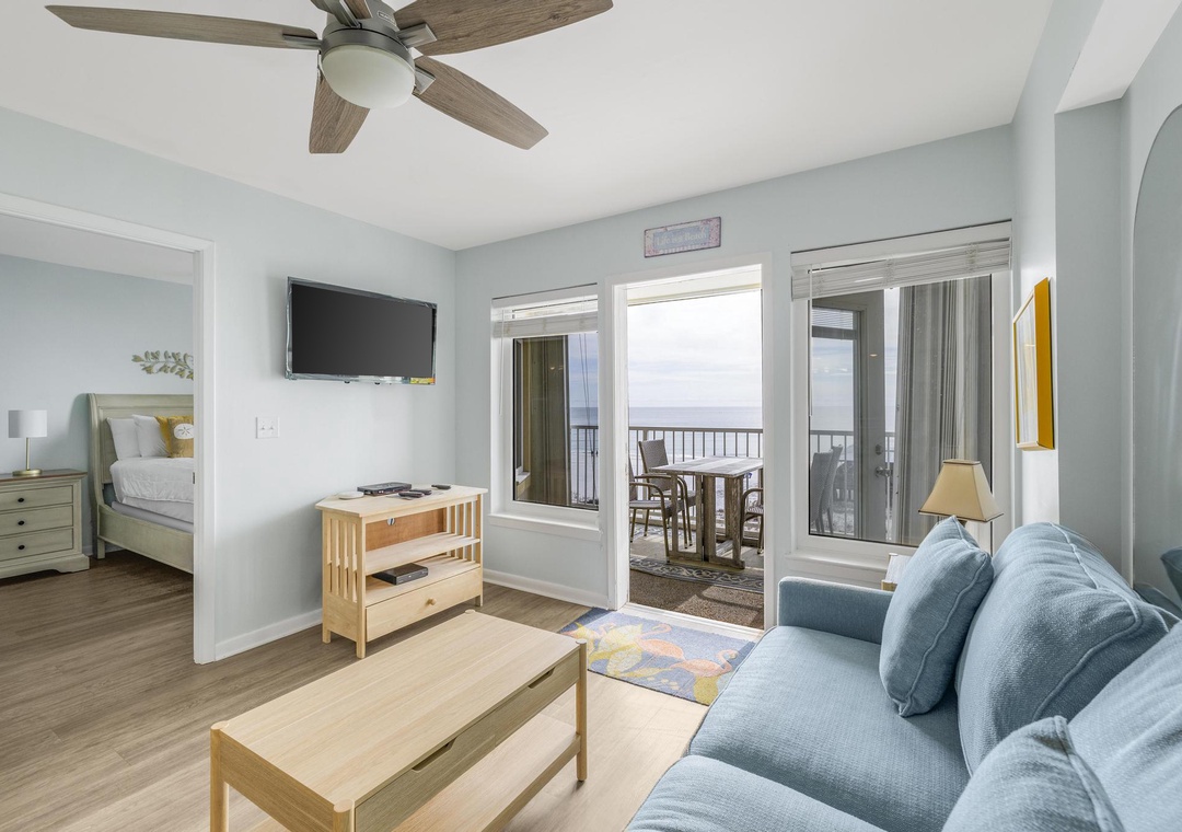 Living room with flat-screen TV
